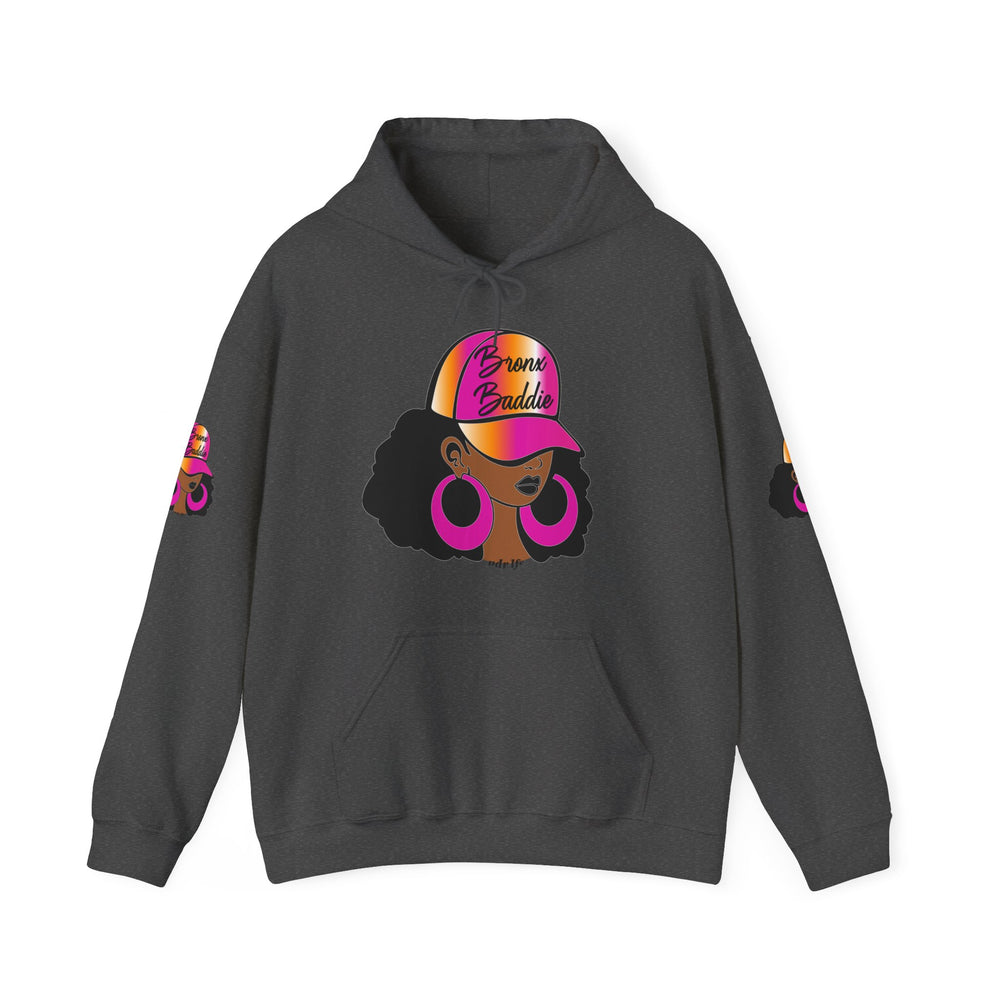 ROUND DA WAY BRONX HIP HOP Heavy Blend™ Hooded Sweatshirt - PDR LFE Dark Heather / S PDR LFE