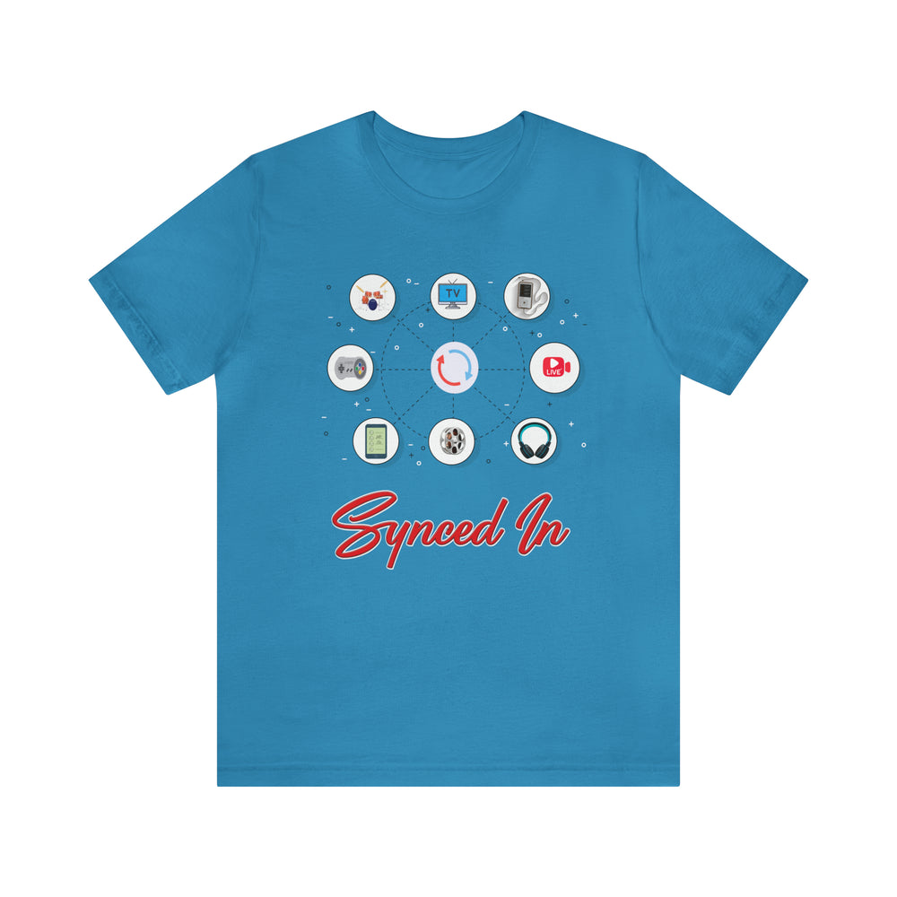 SYNCED IN Hip Hop Short Sleeve Tee - PDR LFE Aqua / S PDR LFE