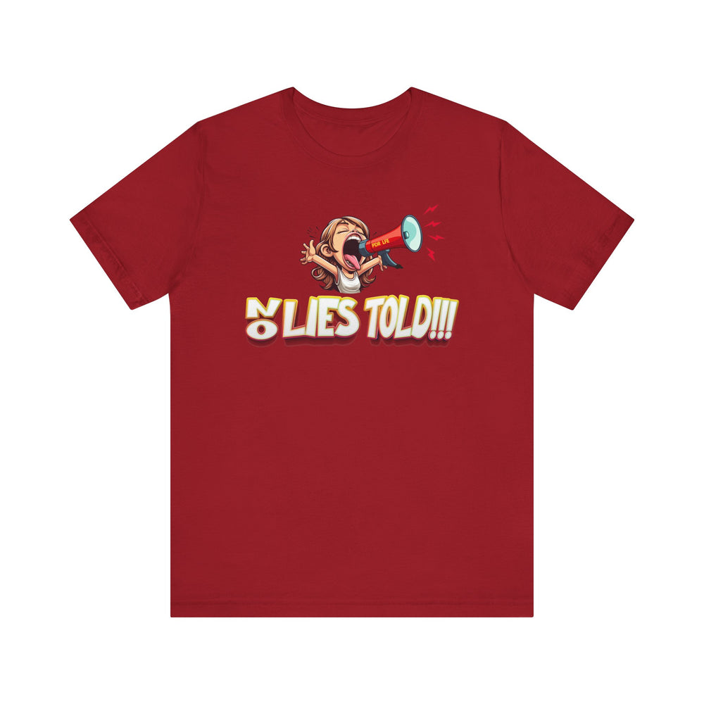 NO LIES TOLD HIP HOP Short Sleeve Tee - PDR LFE Canvas Red / XS PDR LFE