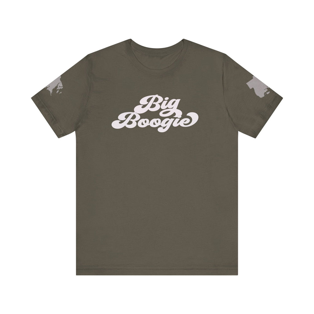 BIG BOOGIE WHT HIP HOP Short Sleeve Tee - PDR LFE Army / XS PDR LFE