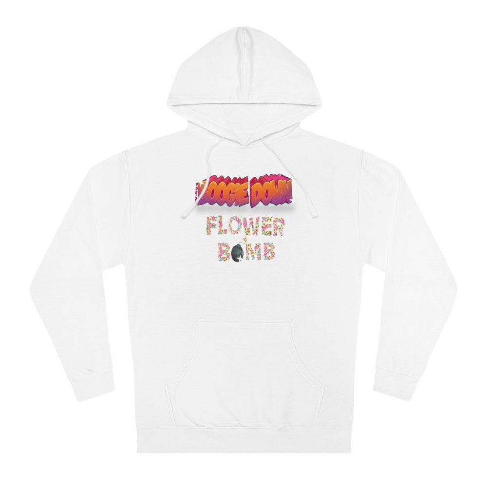 BOOGIE DOWN FLOWER BOMB Hip Hop Unisex Hooded Sweatshirt - PDR LFE XS / White PDR LFE