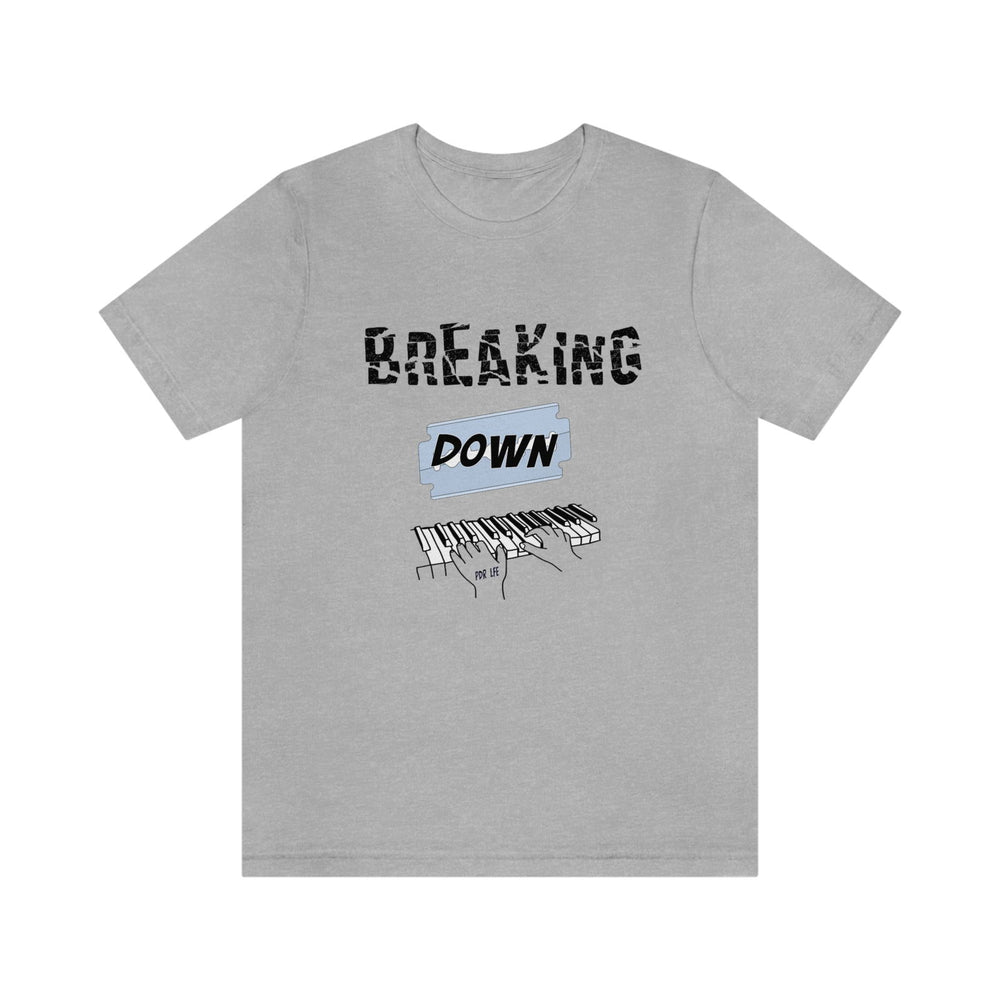 BREAKING DOWN KEYS UNISEX HIP HOP TSHIRT - PDR LFE Athletic Heather / XS PDR LFE