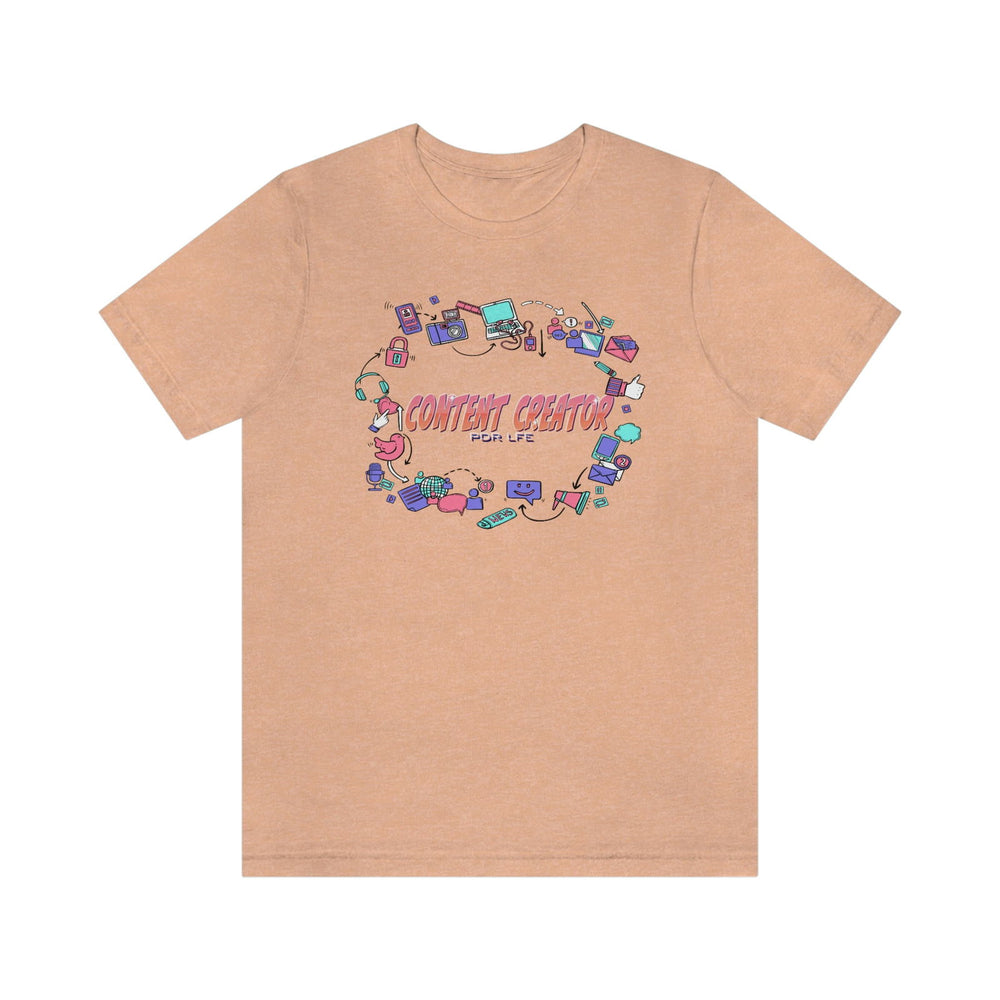 CONTENT CREATOR FEMALE HIP HOP Short Sleeve Tee - PDR LFE Heather Peach / XS PDR LFE