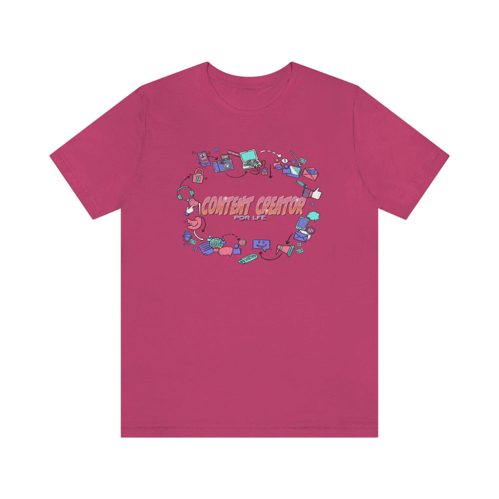 CONTENT CREATOR FEMALE HIP HOP Short Sleeve Tee - PDR LFE Berry / XS PDR LFE