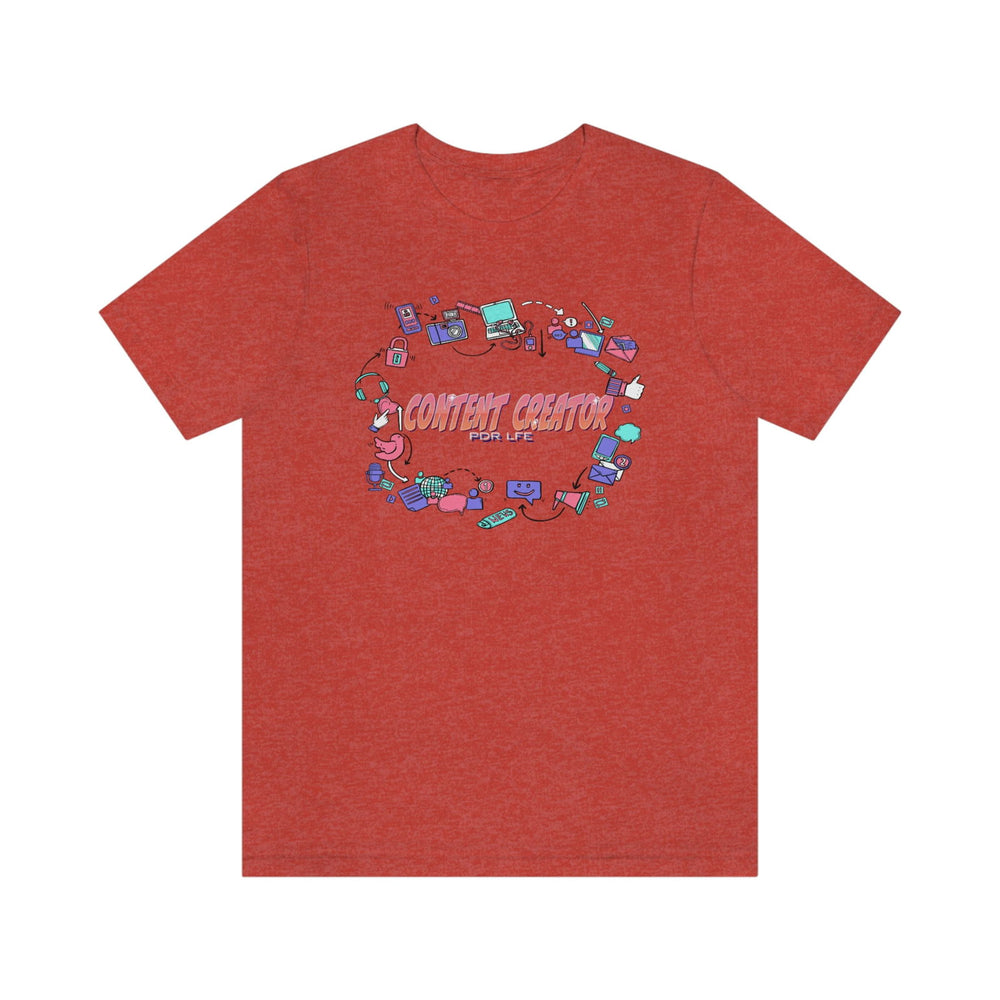 CONTENT CREATOR FEMALE HIP HOP Short Sleeve Tee - PDR LFE Heather Red / XS PDR LFE