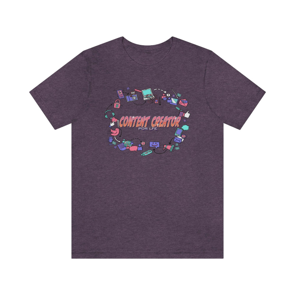 CONTENT CREATOR FEMALE HIP HOP Short Sleeve Tee - PDR LFE Heather Team Purple / XS PDR LFE