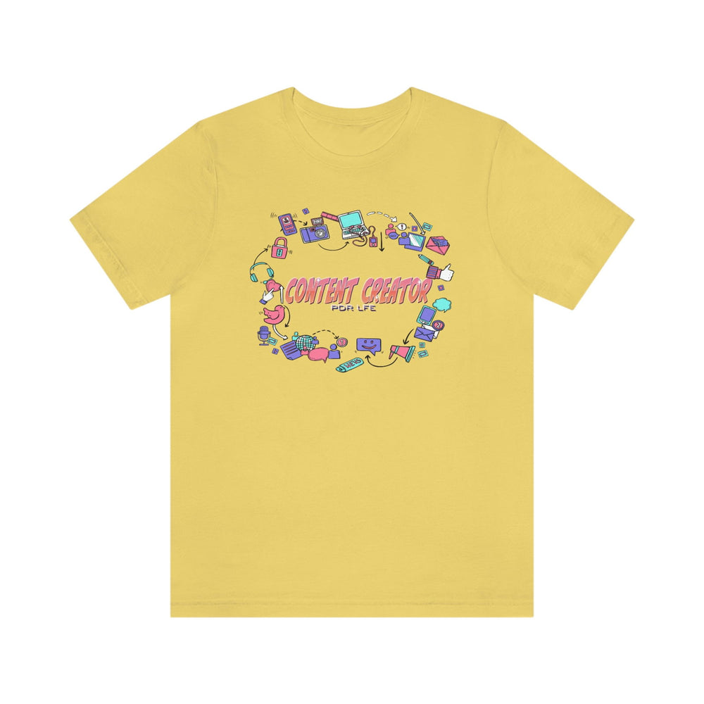 CONTENT CREATOR FEMALE HIP HOP Short Sleeve Tee - PDR LFE Yellow / XS PDR LFE