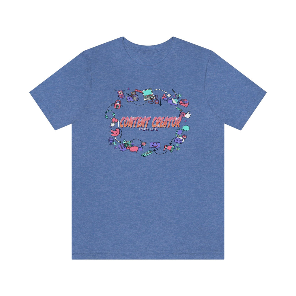 CONTENT CREATOR FEMALE HIP HOP Short Sleeve Tee - PDR LFE Heather Columbia Blue / XS PDR LFE