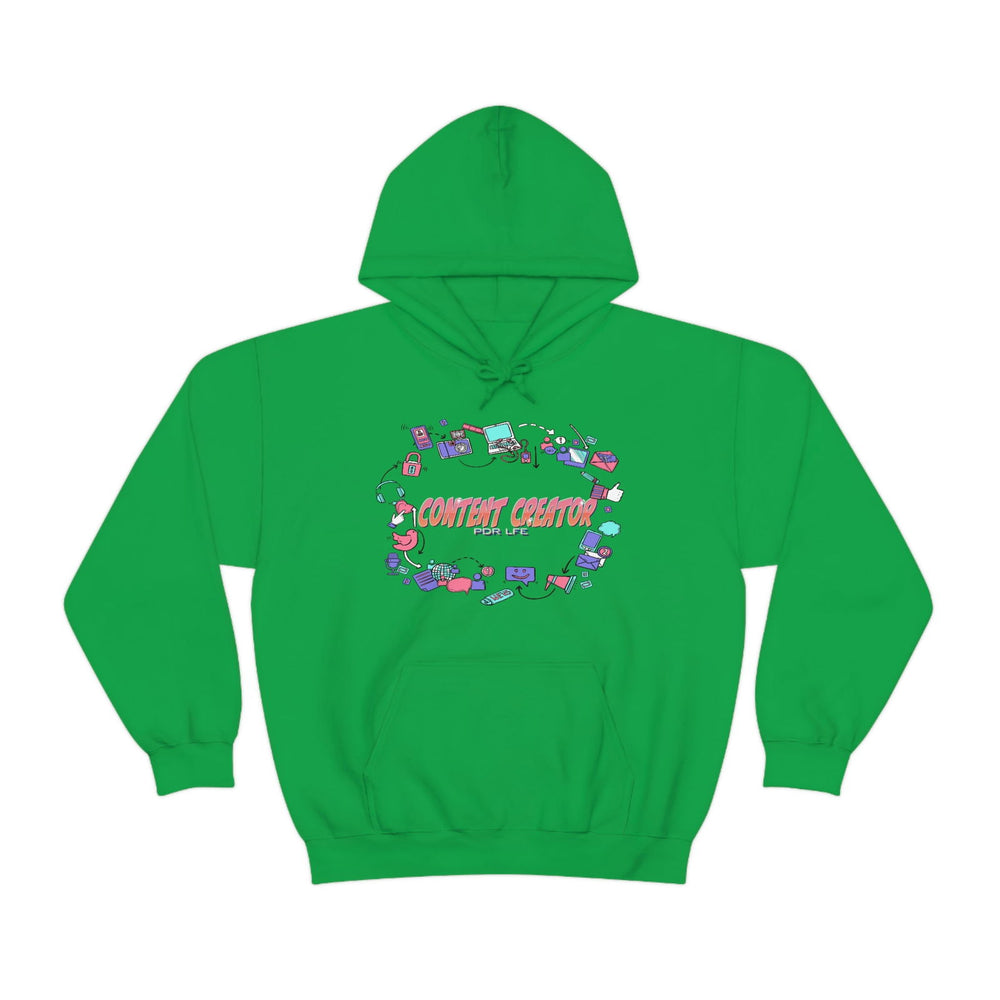 CONTENT CREATOR Heavy Blend™ Female Hooded Sweatshirt - PDR LFE Irish Green / S PDR LFE