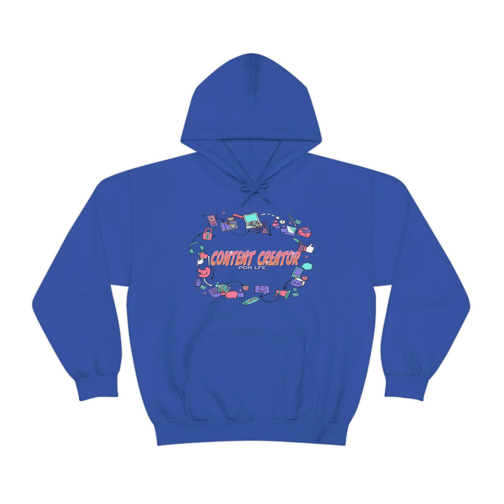 CONTENT CREATOR Heavy Blend™ Female Hooded Sweatshirt - PDR LFE Royal / S PDR LFE