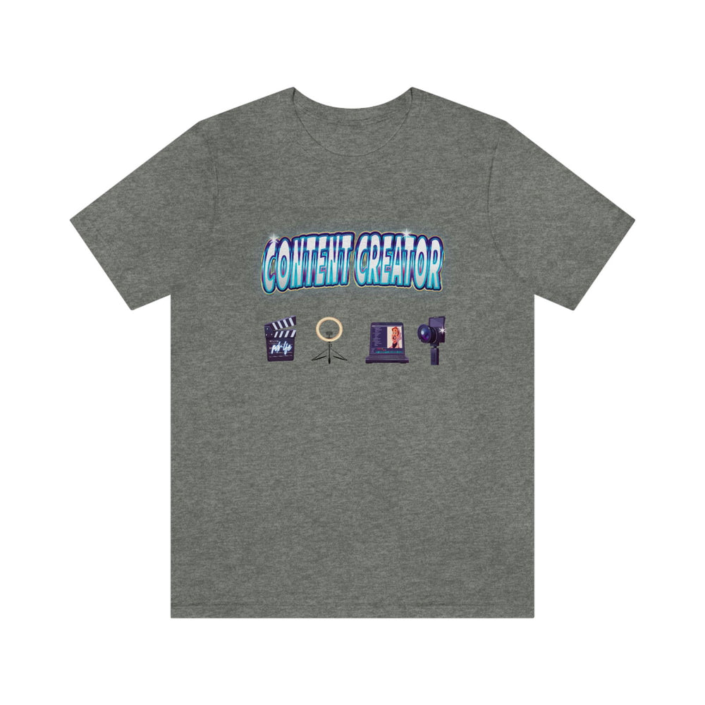 CONTENT CREATOR MALE HIP HOP Short Sleeve Tee - PDR LFE Deep Heather / XS PDR LFE