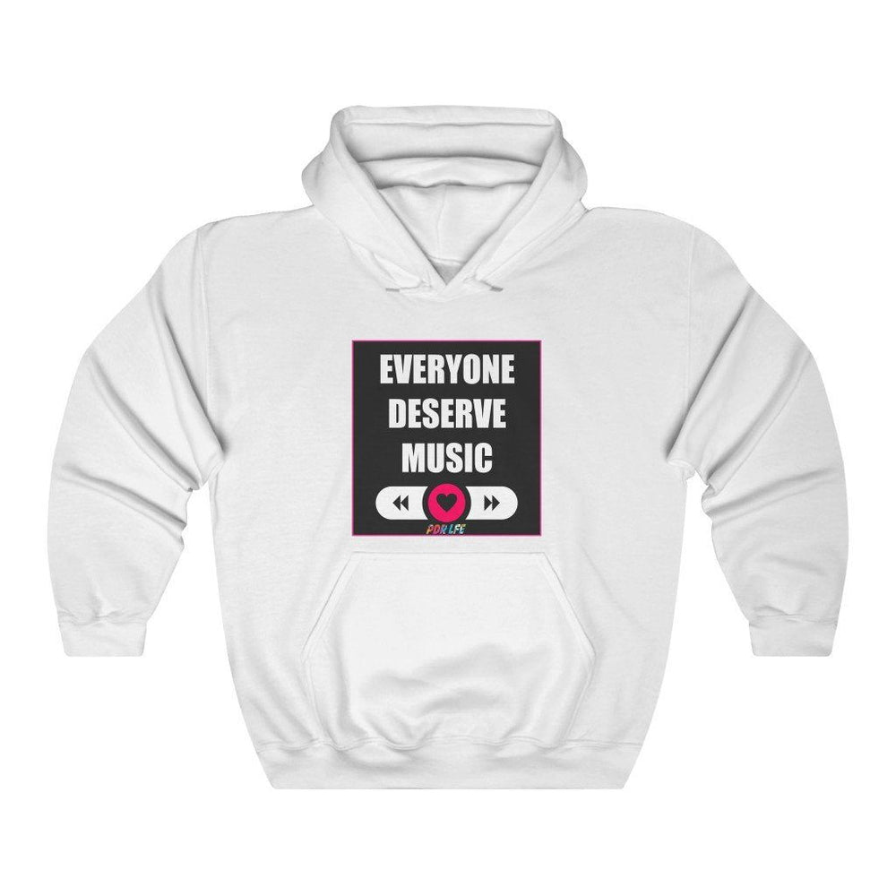 DESERVE MUSIC Unisex Heavy Blend™ Hooded Sweatshirt - PDR LFE White / S PDR LFE