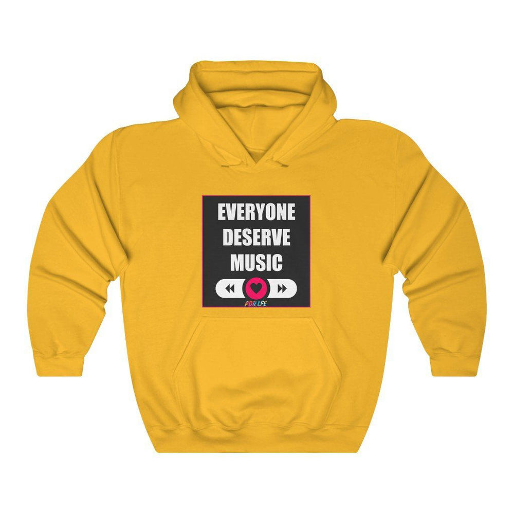 DESERVE MUSIC Unisex Heavy Blend™ Hooded Sweatshirt - PDR LFE Gold / S PDR LFE