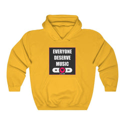 DESERVE MUSIC Unisex Heavy Blend™ Hooded Sweatshirt - PDR LFE Gold / S PDR LFE