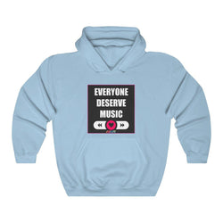 DESERVE MUSIC Unisex Heavy Blend™ Hooded Sweatshirt - PDR LFE Light Blue / S PDR LFE