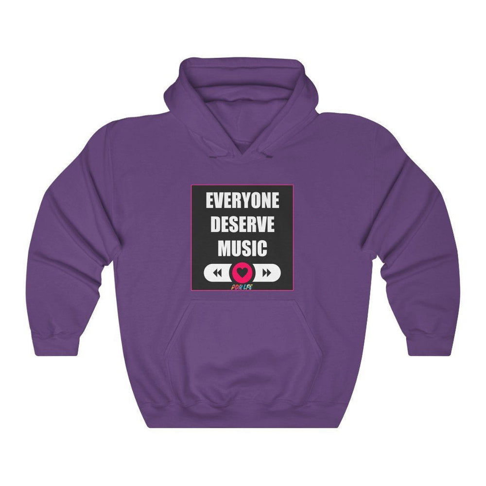 DESERVE MUSIC Unisex Heavy Blend™ Hooded Sweatshirt - PDR LFE Purple / S PDR LFE