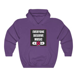 DESERVE MUSIC Unisex Heavy Blend™ Hooded Sweatshirt - PDR LFE Purple / S PDR LFE