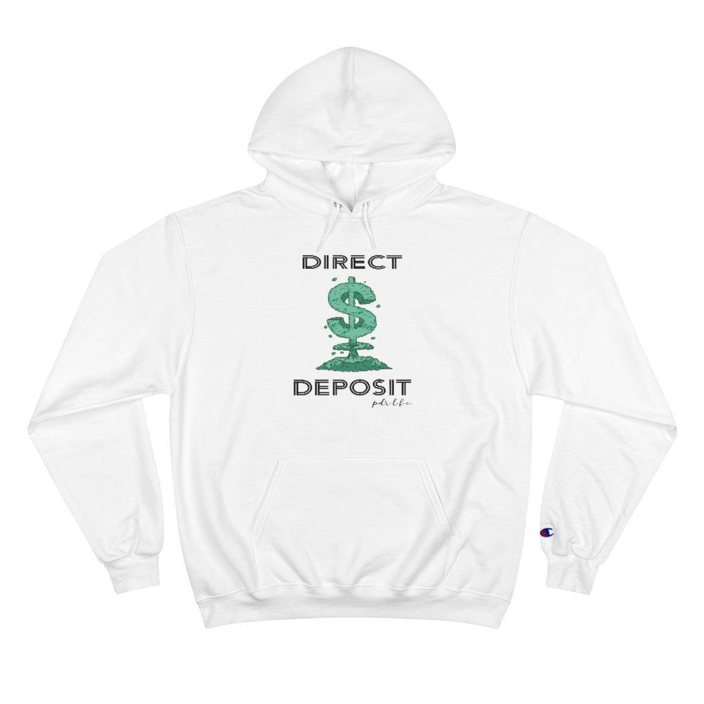 DIRECT DEPOSIT Hip Hop Champion Hoodie - PDR LFE White / S PDR LFE