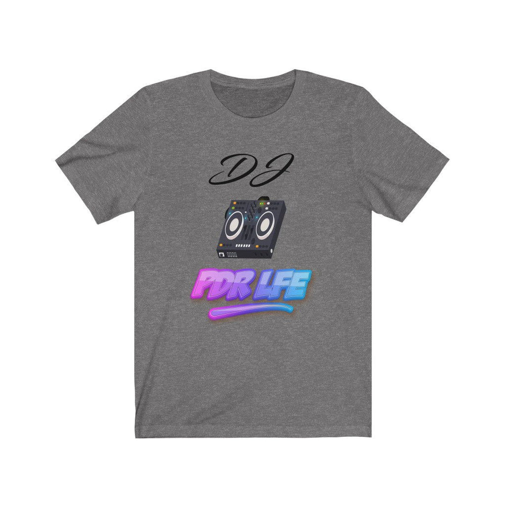 LITTY PDR LFE DJ GLO Unisex Jersey Short Sleeve Tee - PDR LFE Deep Heather / XS PDR LFE