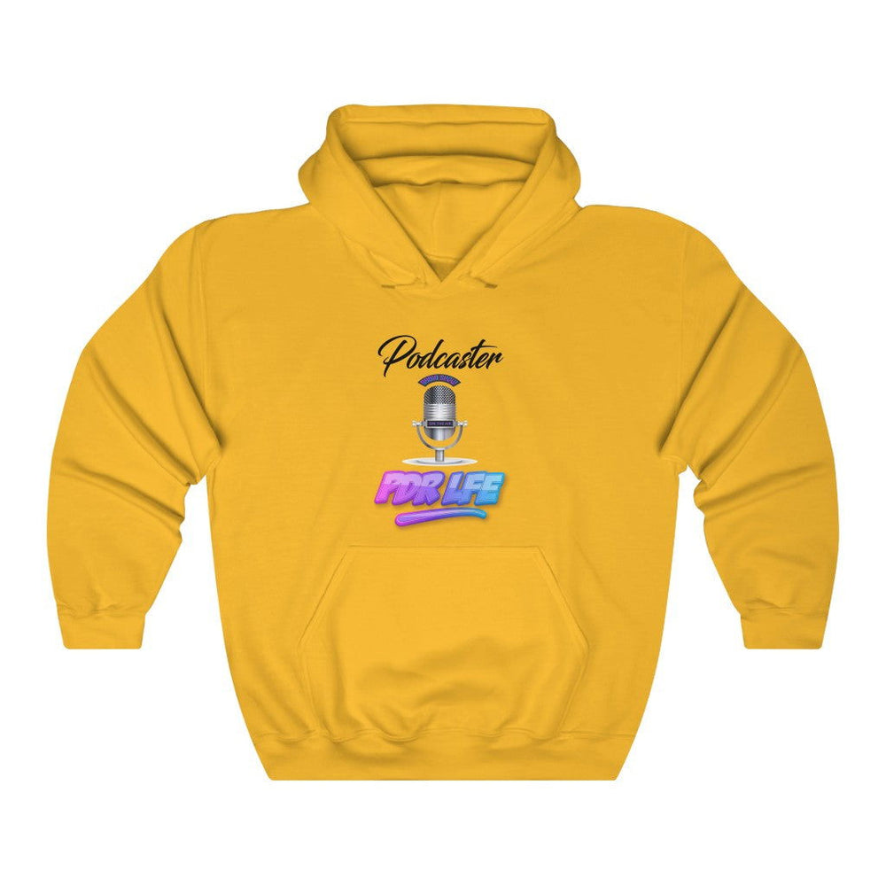 LITTY PDR LFE PODCASTER GLO Unisex Heavy Blend™ Hooded Sweatshirt - PDR LFE Gold / S PDR LFE