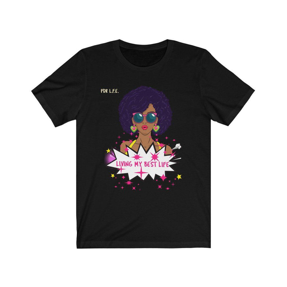 MELANATED LIFE Unisex Jersey Short Sleeve Tee - PDR LFE Black / S PDR LFE