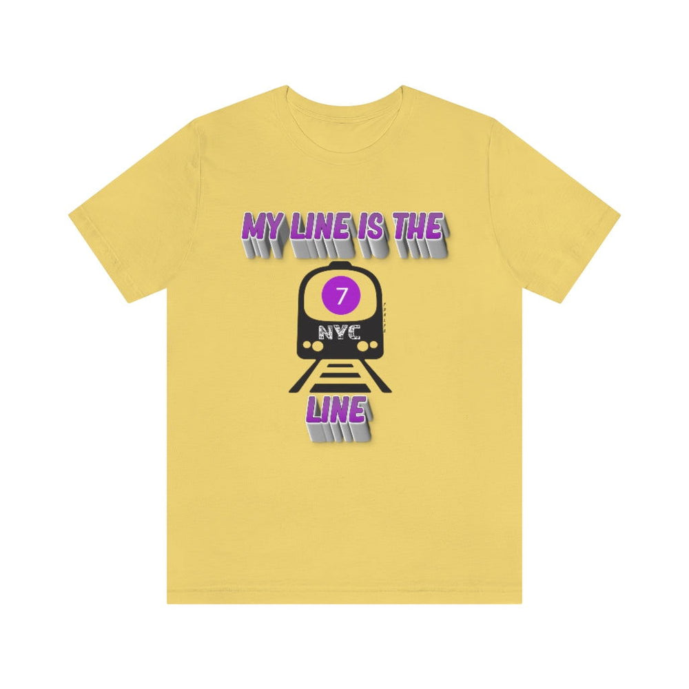MY LINE 7 Hip Hop Unisex Jersey Short Sleeve Tee - PDR LFE Yellow / S PDR LFE