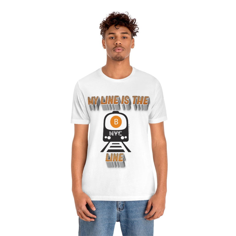 MY LINE B Hip Hop Unisex Jersey Short Sleeve Tee - PDR LFE White / S PDR LFE