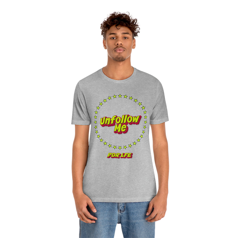 UNFOLLOW ME HIP HOP Jersey Short Sleeve Tee - PDR LFE Athletic Heather / S PDR LFE