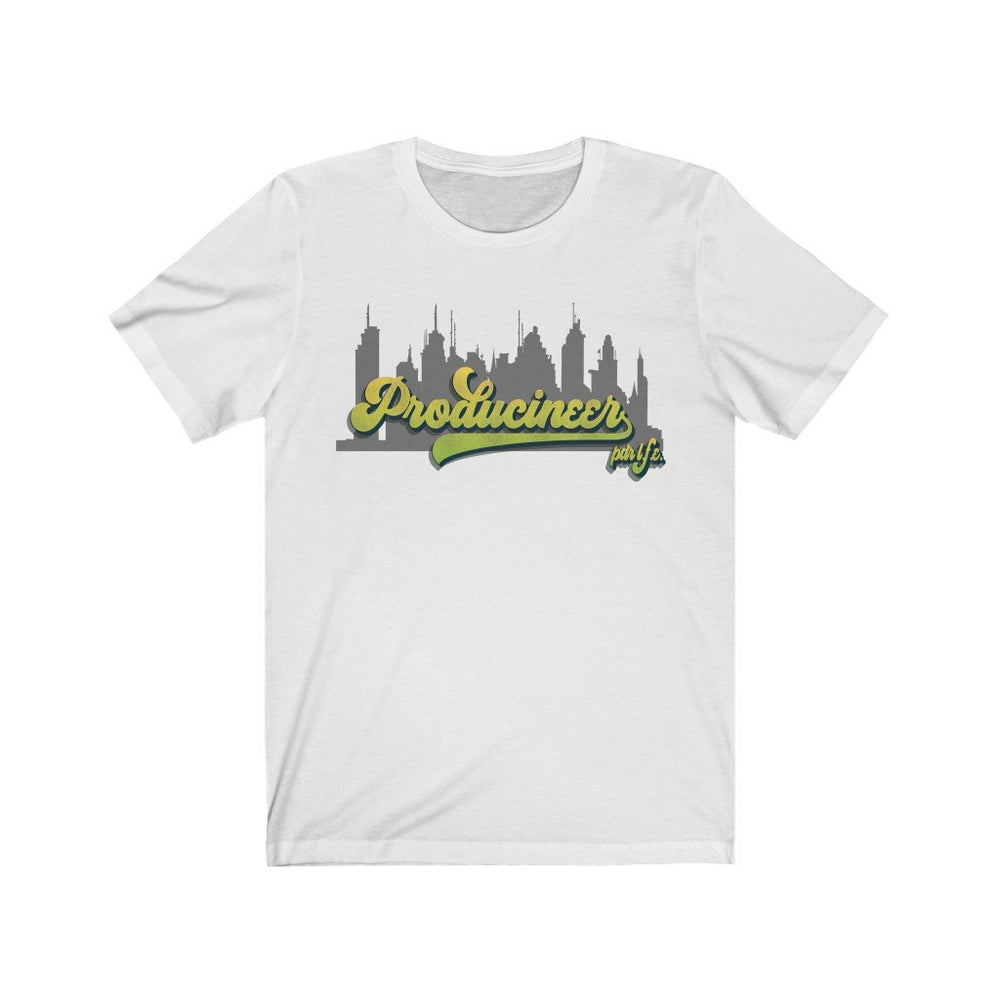 PRODUCINEER CITY SLICKER Unisex Jersey Short Sleeve Tee - PDR LFE White / M PDR LFE