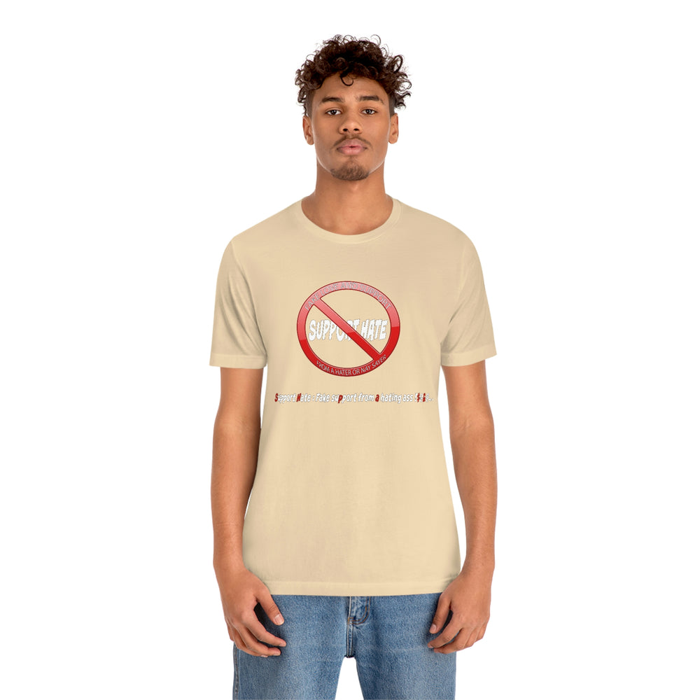 SUPPORT HATE HIP HOP Jersey Short Sleeve Tee - PDR LFE Soft Cream / S PDR LFE