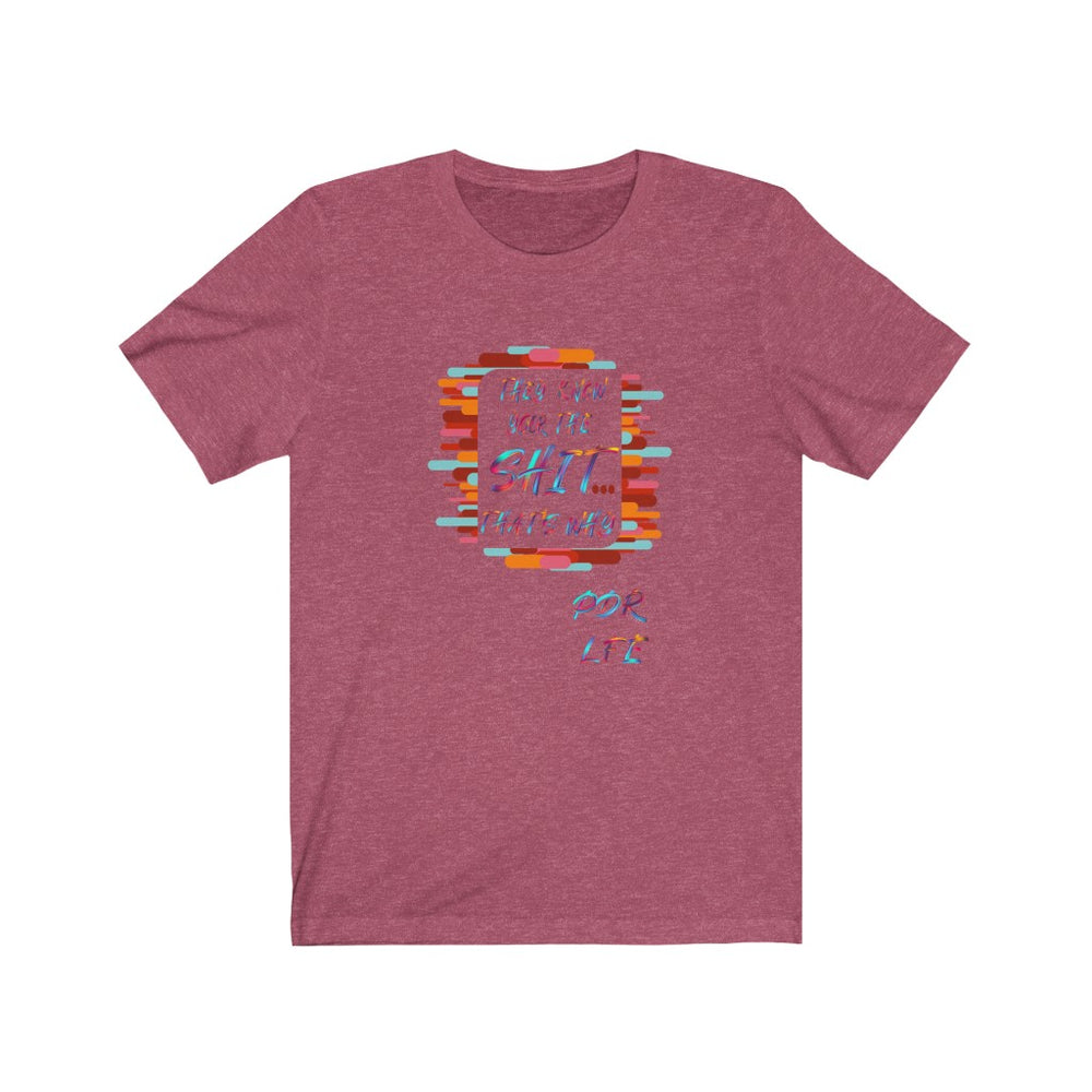THEY KNOW PDR LFE "LOVE THE HATE SERIES" FEMALE Unisex Jersey Short Sleeve Tee - PDR LFE Heather Raspberry / XS PDR LFE