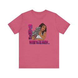 STACKIN FEMALE HIP HOP Short Sleeve Tee - PDR LFE Heather Raspberry / XS PDR LFE