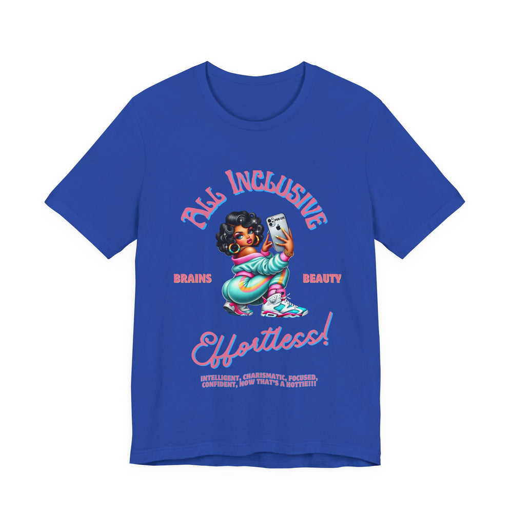 Blue on Blue t-shirt with graphic design and text on a white background