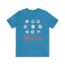 SYNCED IN Hip Hop Short Sleeve Tee - PDR LFE Aqua / S PDR LFE