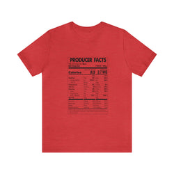 PRODUCER FACTS Hip Hop Short Sleeve Tee - PDR LFE Heather Red / S PDR LFE