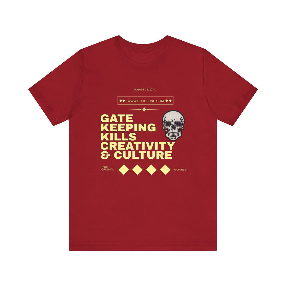 GATEKEEPING HIP HOP Short Sleeve Tee - PDR LFE Canvas Red / XS PDR LFE