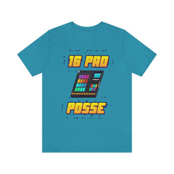 16 PAD POSSE HIP HOP Short Sleeve Tee - PDR LFE Aqua / XS PDR LFE