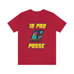 16 PAD POSSE HIP HOP Short Sleeve Tee - PDR LFE Red / XS PDR LFE