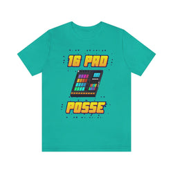16 PAD POSSE HIP HOP Short Sleeve Tee - PDR LFE Teal / XS PDR LFE