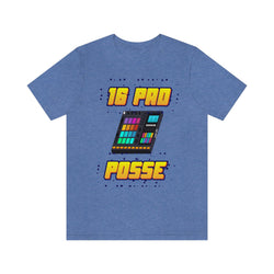 16 PAD POSSE HIP HOP Short Sleeve Tee - PDR LFE Heather Columbia Blue / XS PDR LFE