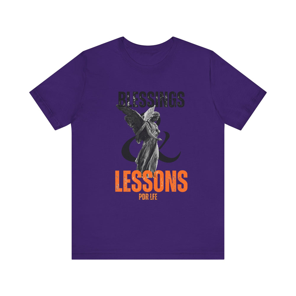 BLESSINGS N LESSONS HIP HOP Short Sleeve Tee - PDR LFE Team Purple / XS PDR LFE