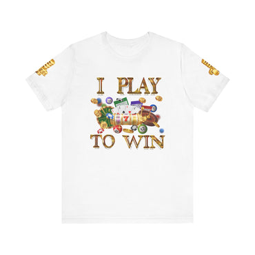 I PLAY TO WIN HIP HOP Short Sleeve Tee - PDR LFE White / S PDR LFE