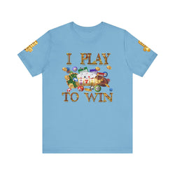 I PLAY TO WIN HIP HOP Short Sleeve Tee - PDR LFE Ocean Blue / XS PDR LFE