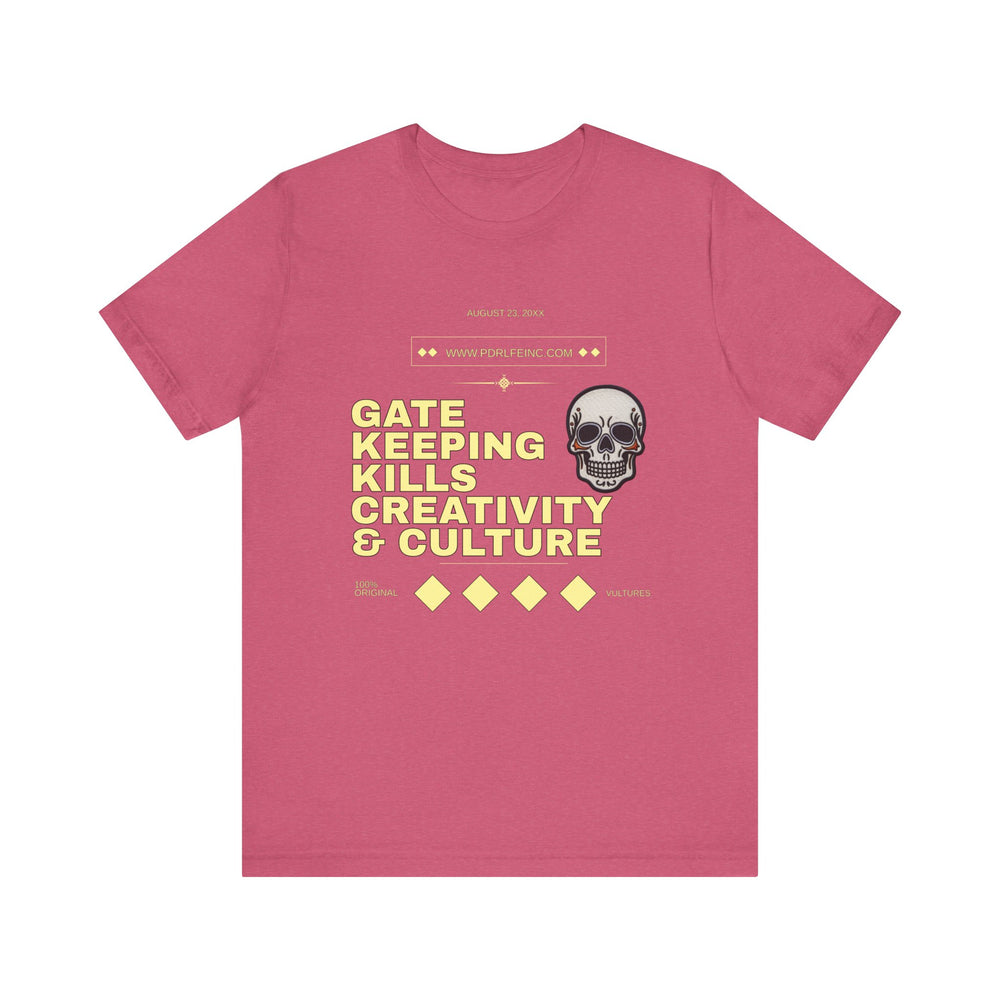 GATEKEEPING HIP HOP Short Sleeve Tee - PDR LFE Heather Raspberry / XS PDR LFE