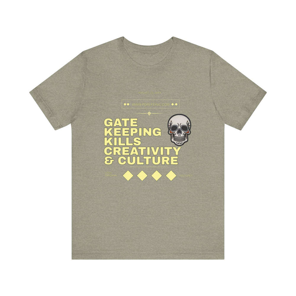 GATEKEEPING HIP HOP Short Sleeve Tee - PDR LFE Heather Stone / XS PDR LFE
