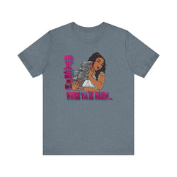STACKIN FEMALE HIP HOP Short Sleeve Tee - PDR LFE Heather Slate / XS PDR LFE
