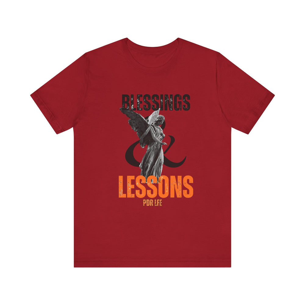 BLESSINGS N LESSONS HIP HOP Short Sleeve Tee - PDR LFE Canvas Red / XS PDR LFE