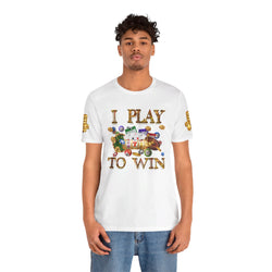 I PLAY TO WIN HIP HOP Short Sleeve Tee - PDR LFE White / S PDR LFE