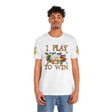 I PLAY TO WIN HIP HOP Short Sleeve Tee - PDR LFE White / S PDR LFE
