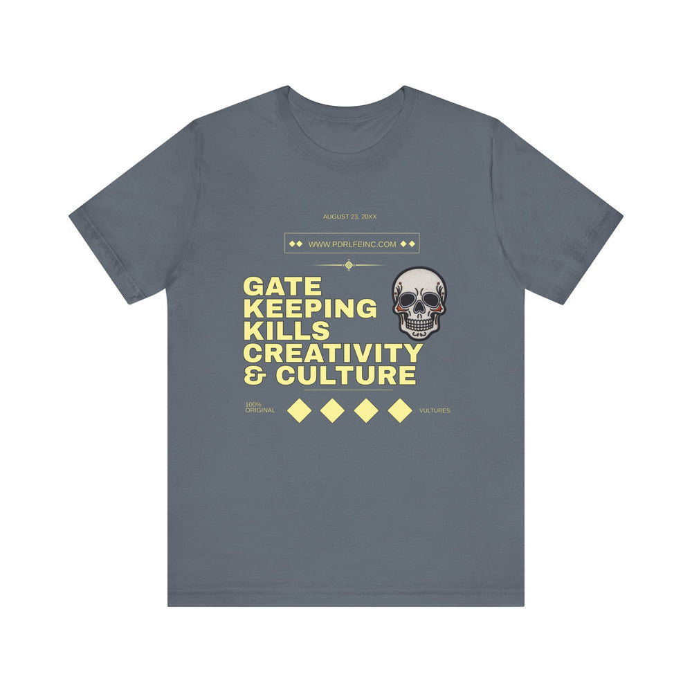 GATEKEEPING HIP HOP Short Sleeve Tee - PDR LFE Steel Blue / XS PDR LFE